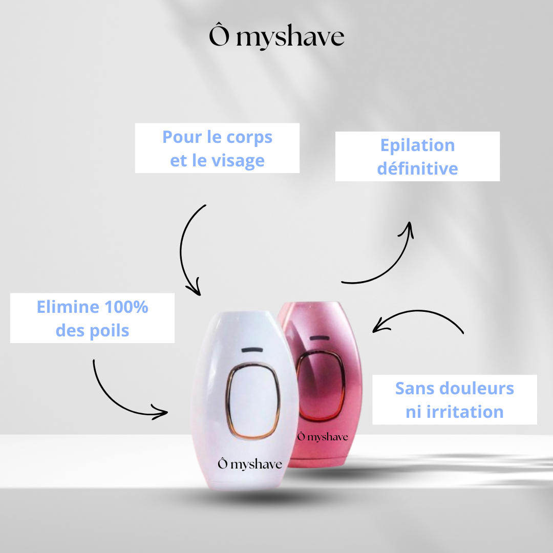 Epilateur à lumière pulsée IPL - Ô myshave